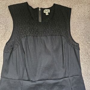 Hatley black Eyelet Fit and Flare dress US 8 UK 12 Classic Cocktail Semi Formal